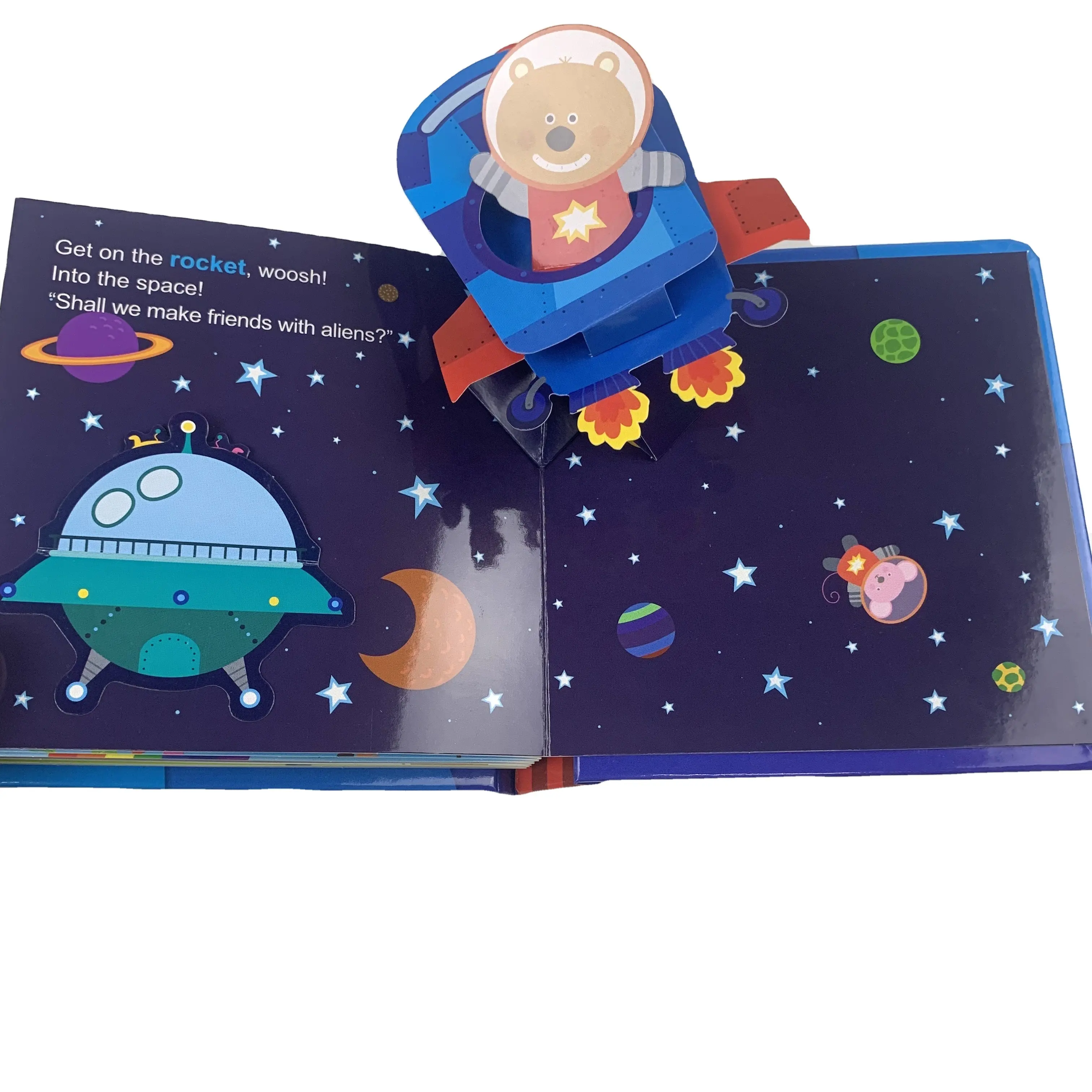 high quality 3d pop-up children book printing cardboard pop up book in stock