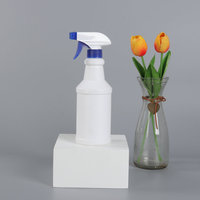 Bouteilles pulvérisatrices à pompe manuelle de 500 ml, 750 ml, 1 L, différents styles, en plastique, pour le nettoyage, avec impression sérigraphique