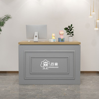Bureau de réception blanc société bureau de conseil service guide bureau simple moderne salon de beauté caissier bar pour magasin de vêtements