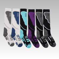 Chaussettes de sport de haute qualité, conception personnalisée OEM, respirantes, avec coussinets, compression, hauteur genou, pour le football et le basketball