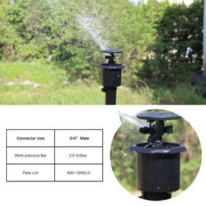 3/4 inç siyah 360 derece dönen plastik Pop up çim sulama yağmurlama bahçe sulama yağmurlama - Product Image 3