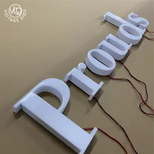 Factory Direct Bar Signs 3d Front Illuminated Channel Letter Acrylic Led Alphabet Letter With Good Quality
