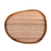 Plateau en bois d'acacia personnalisé en gros assiettes incassables plateau de service plats en bois assiettes rondes en bois d'acacia assiettes de présentation