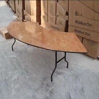 Nouvelle table à manger pliante en forme de S, table de banquet serpentine en gros pour événements, mariages, fêtes, hôtels en plein air