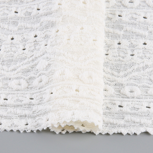 Tissu jacquard à petits pois en maille extensible avec motif ondulé, toucher doux, 5 % élasthanne, 95 % polyester, pour chemisier femme - Product Image 5