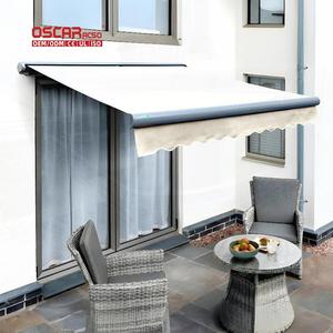 Auvents rétractables doubles d'extérieur imperméables, projection de 5 m, tissu <span class=keywords><strong>PVC</strong></span> blanc, ombrage pour patio, jardin, balcon, auvent cassette - Product Image 1