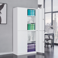 Armoire de classement en acier à 4 portes, meuble de rangement métallique, organisateur de documents de bureau avec serrure, armoire scolaire, mobilier