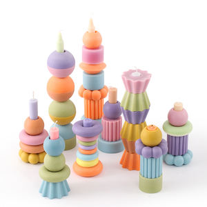 Molde Modular de Goma para Velas Boowan <span class=keywords><strong>Nicole</strong></span>, Hecho a Mano, Apilable, Decorativo, para Mesa de Comedor, para Hacer Velas - Product Image 4