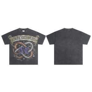 T-shirt da uomo in cotone 100% lavato <span class=keywords><strong>Etro</strong></span>, vintage, effetto distressed, casual, basic, stile street - Product Image 4