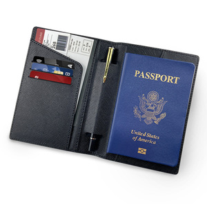 Funda para Pasaporte, Cartera, Accesorios de Viaje, Bloqueo RFID, Estuche para Tarjetas de Cuero PU, Clip para Pasaporte para Mujeres y Hombres - Product Image 1