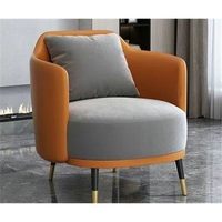 Conjunto de Sofá de Cuero Minimalista de Lujo Ligero y Mesa de Oficina con Estructura de Madera, Combinación de Silla y Mesa para Oficina y Hotel, Sofá de Descanso para Balcón
