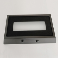 Luminaire LED ultra-lumineux décoratif noir mat avec base en bois et affichage 3D en cristal pour usage domestique