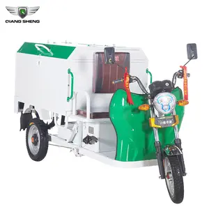 Triciclo eléctrico de tres ruedas cerrado para adulto, Rickshaw automático para carga, productos o basura de la fábrica QSD EV