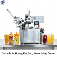 Machine automatique de remplissage et de bouchage de petits sachets pour liquides, pâtes, boissons, huiles comestibles et beurre de cacahuète