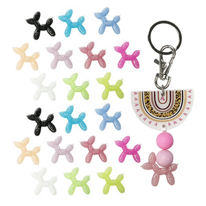 Sûr Silicone sans BPA lueur dans le noir 3D chien Animal perles focales pour stylo accessoires bricolage fabrication de bijoux - Product Image 5