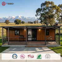 Maison modulaire mobile préfabriquée en acier robuste, isolation haute performance, résistante aux intempéries, extensible, type conteneur
