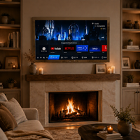 55 65 inç 4K Akıllı Ayna TV Android Google Sesli Kontrol Ayna TV Oturma Odası Şömine Yüzme Havuzu Kullanımı için