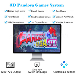 Pandoras SAGA Magic Box 720P Low quantité minimale de commande 4710 IN 1 Classic Arcade Bouton à pièces Console d'arcade à bascule - Product Image 3