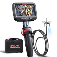 Endoscope industriel 4.3 "1080P 8mm caméra étanche à 2 voies endoscope vidéo orientable à 180 ° pour outil d'inspection de moteur automatique