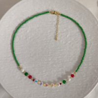 Laiton Plaqué Or Bijoux De Mode Colliers Perle En Plastique Perle De Verre Shell Perle Joyeux Noël