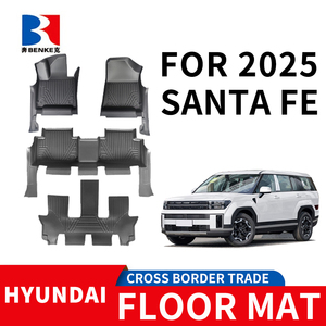 wholesale Factory Custom 5D TPE <b>Rubber</b> Eco-friendly Waterproof Anti Slip 5D Car <b>Floor</b> Mats 4 Pieces for Hyundai SantaFe 2024 - Product Image 1