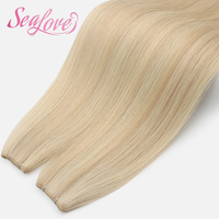 Nouvelles extensions de cheveux en gros de haute qualité, volume Genius Weft, cuticules alignées, cheveux naturels Remy russes 100% humains pour salon