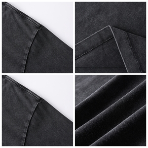 <span class=keywords><strong>T</strong></span>-<span class=keywords><strong>shirt</strong></span> unisexe <span class=keywords><strong>blanc</strong></span> 100 % coton, coupe ample, style américain, lourd et délavé, avec motifs personnalisables gratuits - Product Image 2