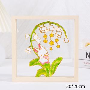 Cadre <span class=keywords><strong>photo</strong></span> acrylique solide bricolage peinture cadre affichage maternelle enfants bricolage peinture enfants créatif Graffiti Doodle jouet - Product Image 3