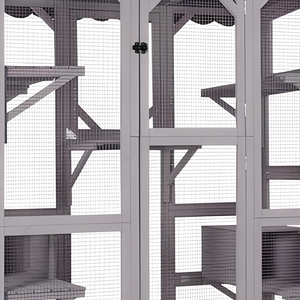 Modern Solid Wood <strong>Cat</strong> House Outdoor Weatherproof Large Wooden <strong>Cat</strong> Cage Luxury Pet Enclosure Kennel Villa <strong>for</strong> <strong>Garden</strong> Cattery - Product Image 6