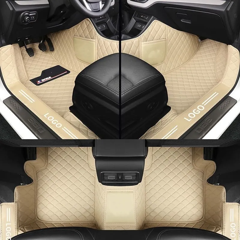 Factory Leather Cheap Fully Cover Car Floor Mat Water Proof Double Car Floor Mat And Trunk Mat 5d 7d 9d For Peugeot 307