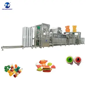 Large Capacity Candy Making Equipment Soft Jelly Candy Pectin Gelatin Multiple Vitamins Gummy Forming Machine Starch Mogul Line