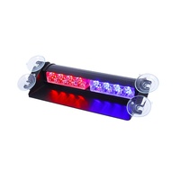 Golddeer gran oferta LED parabrisas visor luz tablero rojo azul ámbar ventosas luz de advertencia interior para coches de emergencia