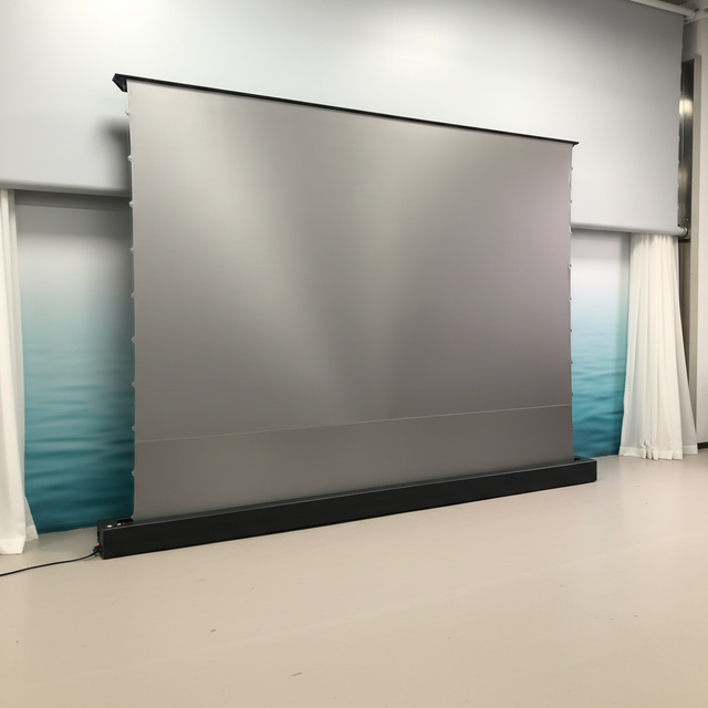 100inch 120inch Fresnel Motorized Floor Rising Ambient Rejecting Light Projector Screen for 4k HD 8K Projector 1080P Projectors
