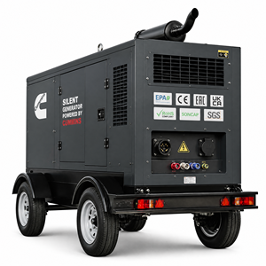 เครื่องกำเนิดไฟฟ้าดีเซล Cummins ขนาด 20kw 50kw 100kw 200kw 500kw 800kw 1000kw แบบเงียบ สำหรับใช้ในบ้าน การทำเหมือง และให้เช่า - Product Image 6