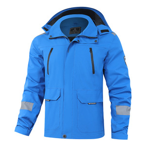 Evil Wolf <strong>Men's</strong> Windproof Waterproof Hooded Softshell Jacket Outdoor Hiking Mountaineering Camping Fishing Team Uniform - Product Image 3