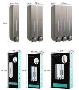 420ML 수동 벽걸이 형 비누 디스펜서 호텔 욕실 손 비누 리필 병 액체 샴푸 디자인 - Product Image 6