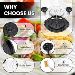 Desmenuzador <span class=keywords><strong>de</strong></span> Pollo Giratorio, Utensilio <span class=keywords><strong>de</strong></span> Cocina Visible, Libre <span class=keywords><strong>de</strong></span> BPA, Herramienta para Desmenuzar Pollo - Product Image 4