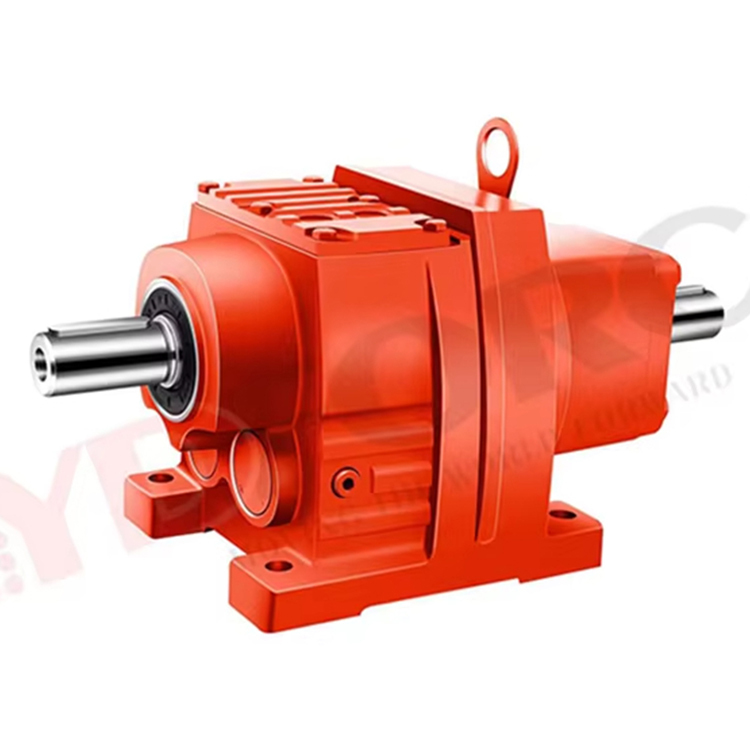 Red Helical Gearbox Helical Gear Transmission
