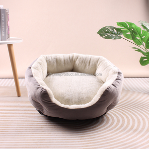 מיטת חורף מודרנית רכה וניתנת לכביסה מבד, לכלבים וחתולים, בצורת עיגול, באריזת קופסה - Product Image 1