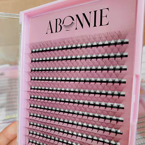 Abonnie 0.05 Mink Long Stem Pre Made Lash Fans <span class=keywords><strong>10D</strong></span> 12D Pré-fabriqués Extensions de <span class=keywords><strong>cils</strong></span> en éventail 8D Base pointue Pré-fabriqués Volume Fans - Product Image 2