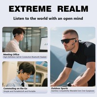 Écouteurs sans fil à prix d'usine avec microphone externe, casque téléphonique supra-auriculaire à conduction osseuse avec micro