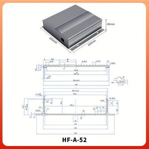 Caja de control metálica personalizada de fábrica, tipo dividida, de extrusión de aluminio, caja de proyecto, carcasa electrónica con brida - Product Image 2