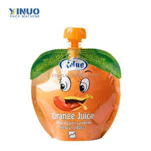 Customized Environmental Gravure Printing Spout Pouch For Beverage Liquid Milk Fruit Juice Jelly Plastic Drink Packaging