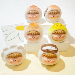 2025 Venta caliente nuevo lindo tridimensional dibujos animados desayuno arroz reunión Diy accesorios coche ornamento llavero colgante - Product Image 1