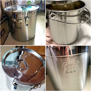 Hiện Đại 304 Thép Không Gỉ Kín Canister Tủ Đông An Toàn Kim Loại Thực Phẩm Xô Lưu Trữ <span class=keywords><strong>Container</strong></span> Cho Gạo Đậu Nhà Bếp Trở Lại Trường Học - Product Image 4