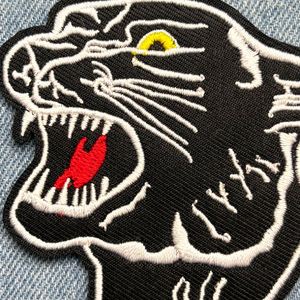 Patch brodé DIY écologique style gothique motif chat noir de dessin animé, tête de léopard et crâne de chat pour vêtements et chapeaux - Product Image 6