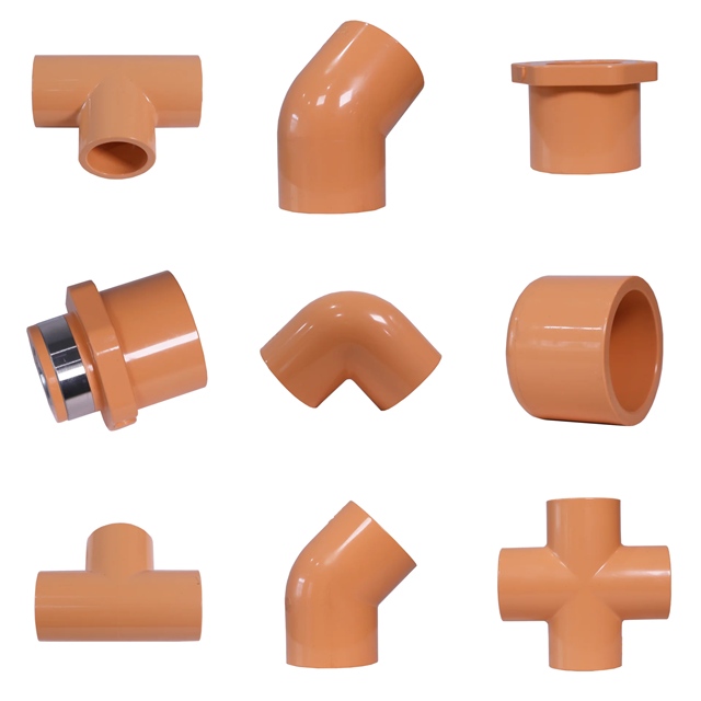 Orange Adapter Elbow Corrosion Resistant Lightweight Pipe Fittings Fire Sprinkler System Fire Protection System CPVC Fittings