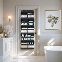 Organisateur de placard suspendu pliable avec poches latérales, crochets robustes, pour armoire, salle de bain, chambre, sacs, en tissu non tissé