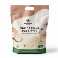 Échantillon gratuit de litière pour chat à base de manioc, avec litière mixte et litière au tofu pour chats