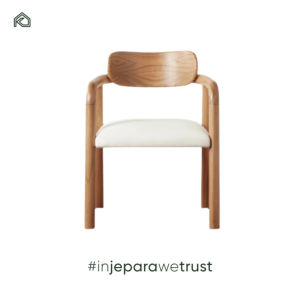 Silla Bob Tapizada en Madera de Teca con Tapicería Diseñada para Comodidad, Soporte y una Experiencia Gastronómica Refinada - Product Image 1